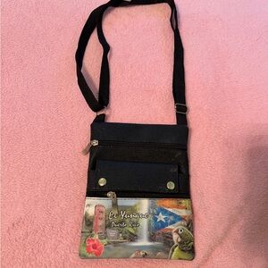 Black and Multicolor Crossbody Bag